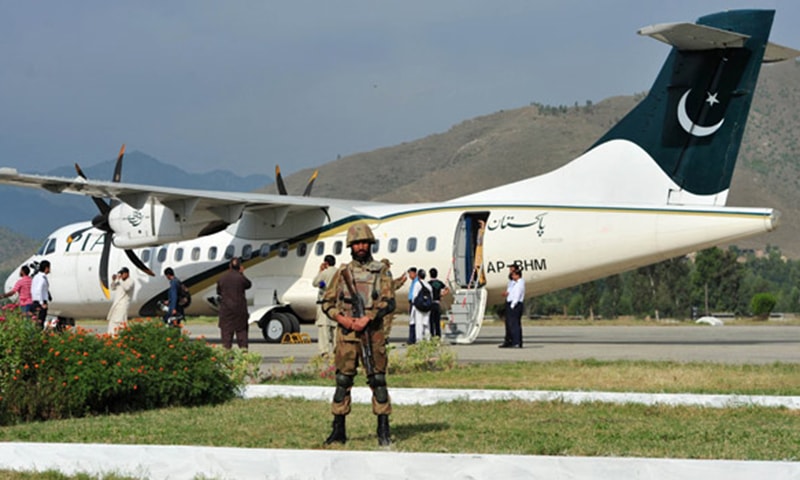 After a hiatus of 17 years, first PIA flight lands at Swat’s Saidu Sharif Airport