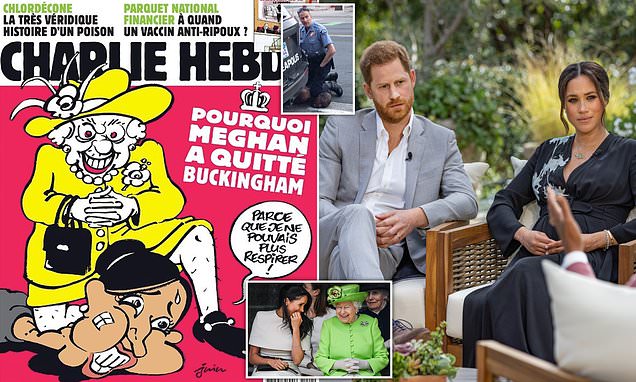 Queen shown kneeling on Meghan Markle’s neck in ‘deeply offensive’ cartoon