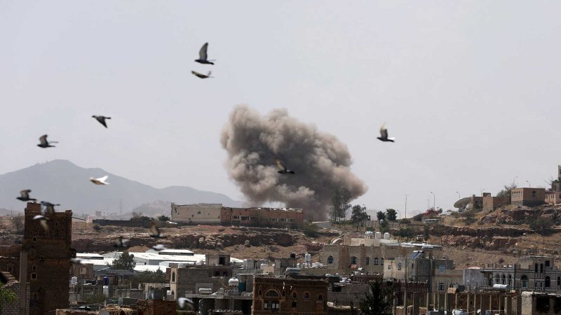 Saudi-led coalition jets pound Yemen capital after Huthi strikes