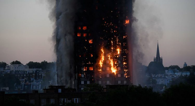 Firefighters tackle blaze at 19-storey London tower block