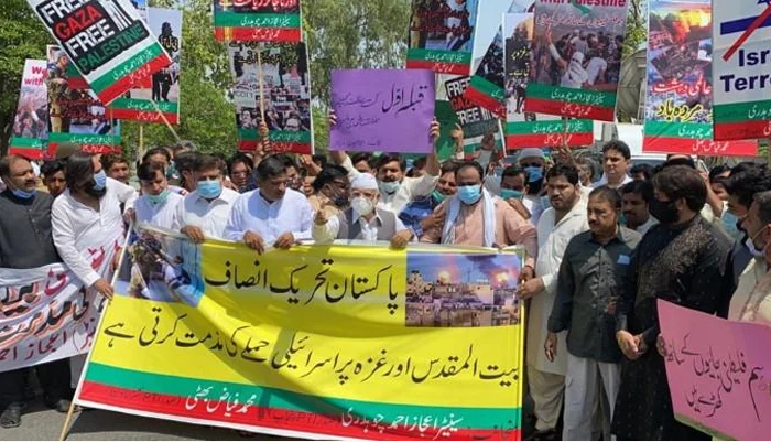 Protests line up across Pakistan against Israeli attacks on Palestine