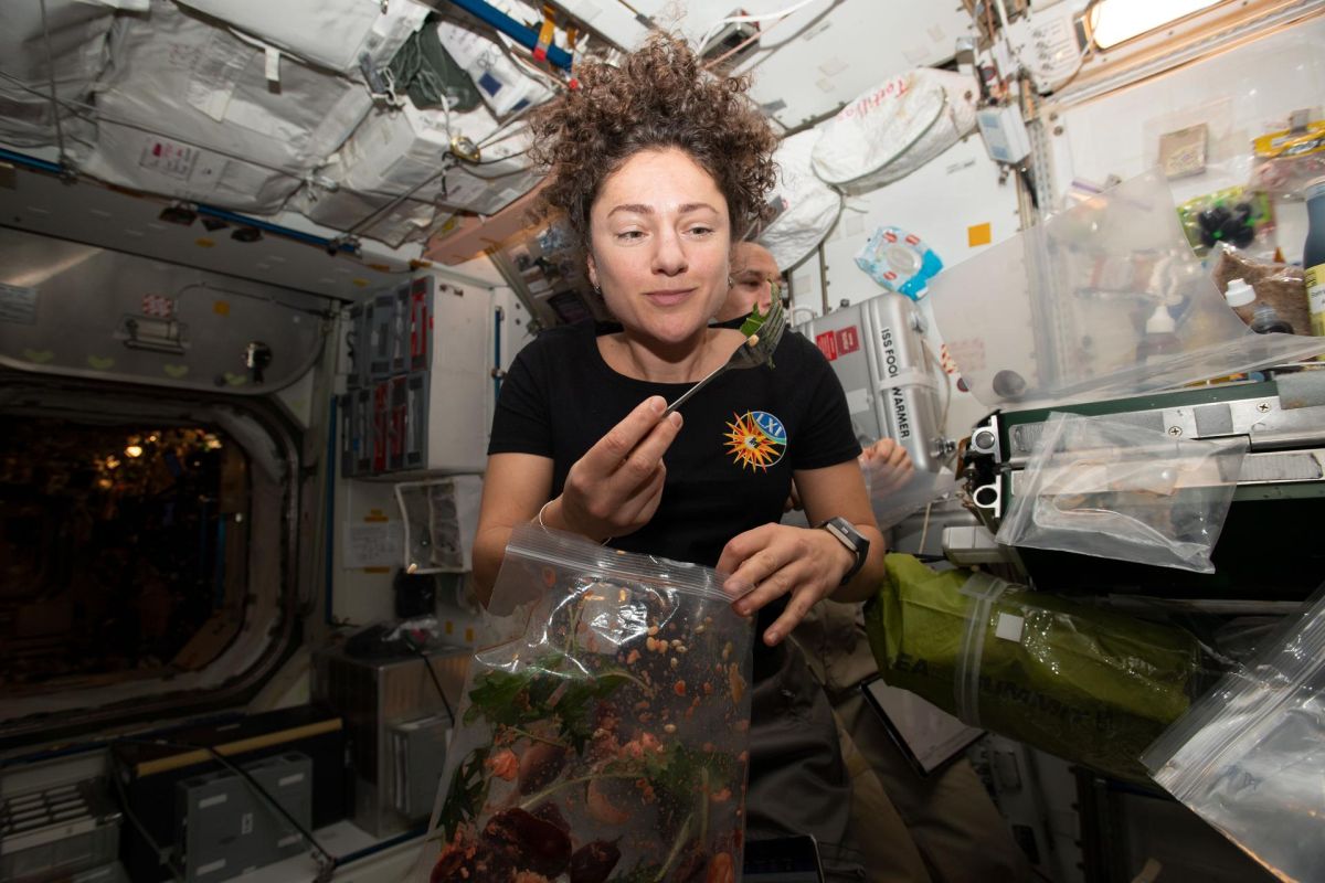 NASA astronaut harvests two different crops in space, enjoys leafy greens