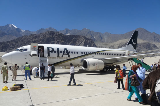 In a first, PIA direct flight from Karachi lands in Skardu