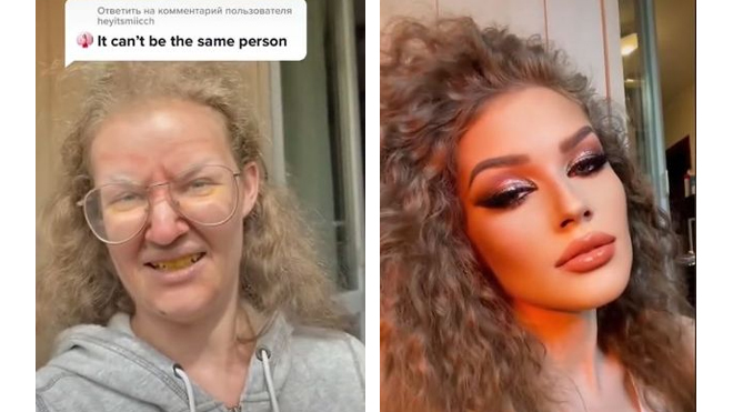 Woman goes viral with epic before and after transformation