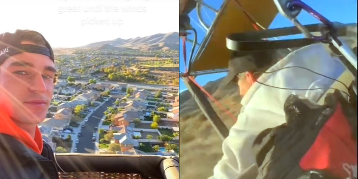 Watch this video of a terrifying hot air balloon crash