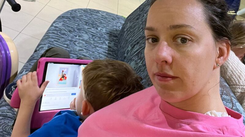 Mum blasts ‘inhumane conditions’ at airport after being stranded with her 5-year-old son.