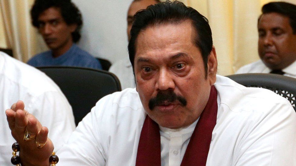 Sri Lankan Prime Minister Mahinda Rajapaksa resigned