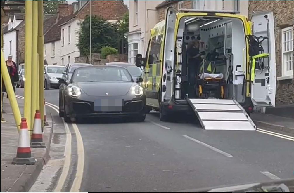 Woman slams Porsche driver for ‘thinking it’s a tank’.