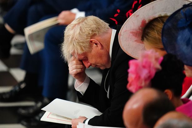 Boris Johnson was booed as he arrived at the Queen’s Jubilee service with his wife Carrie.