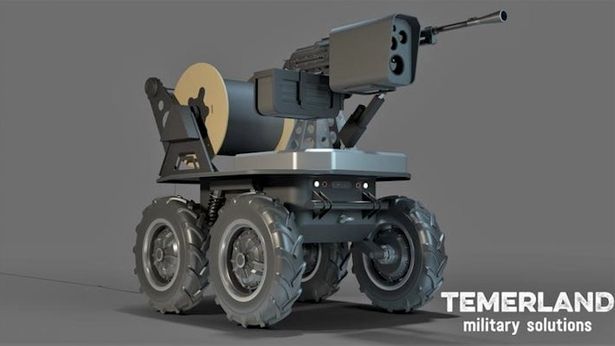 Mini ‘terminator’ robots are being used in Ukraine’s bloody battles with Russian troops.