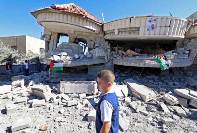 Israel demolishes homes of Palestinian