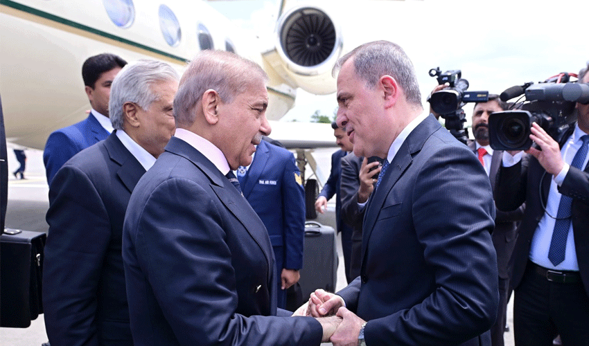 PM Shehbaz arrives in Azerbaijan after Iran visit