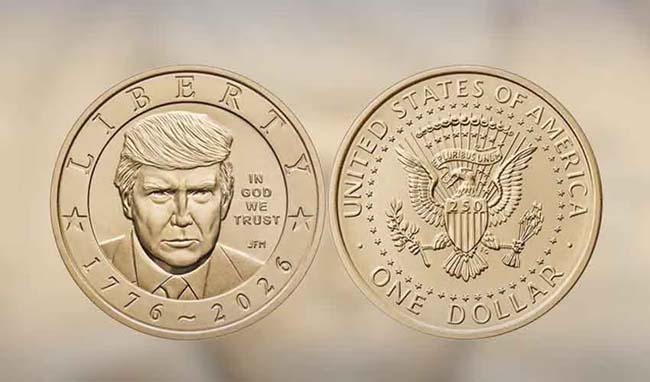 US to produce $1 coin with Trump’s image